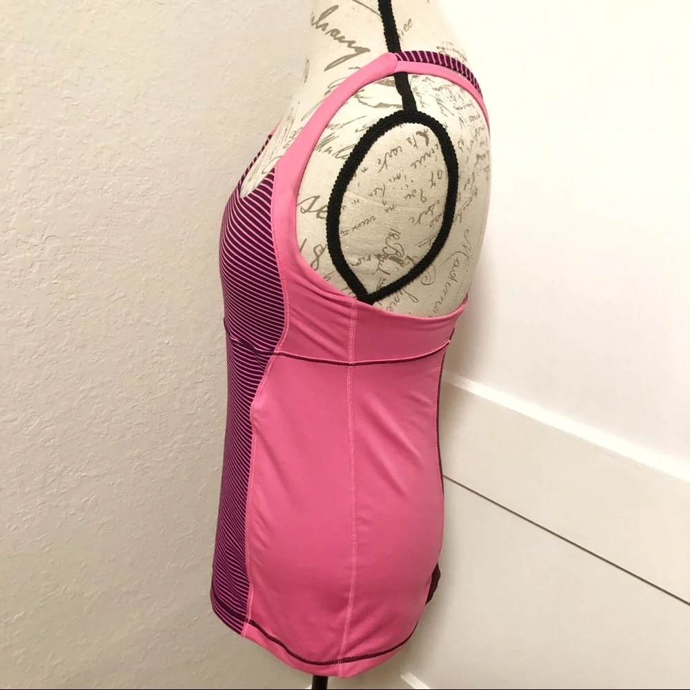 Lululemon Energy Tank Hyper Stripe Raspberry Glo